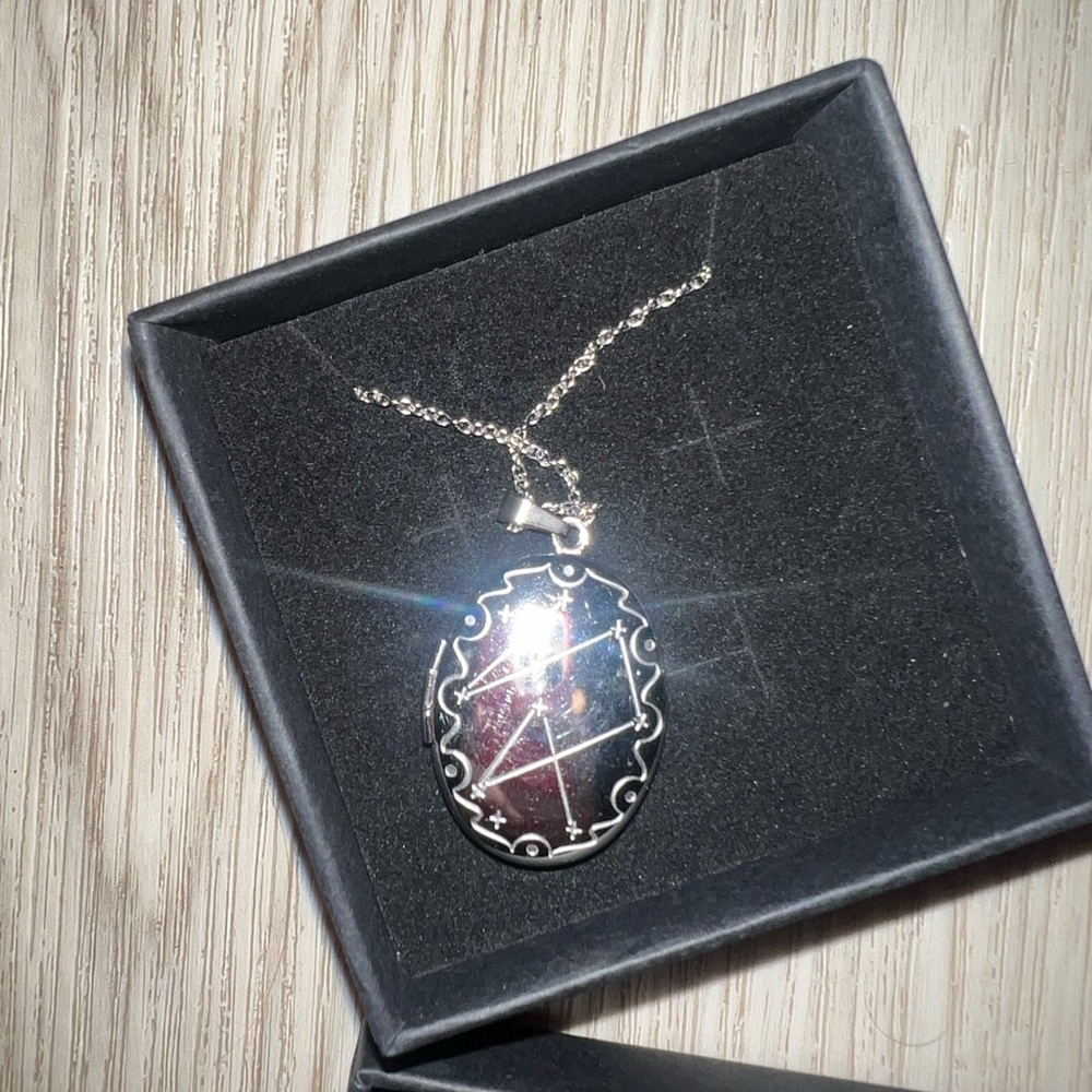 Silver Constellation Locket Necklace